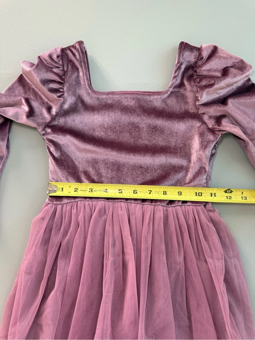 The Little Stocking Co Girls Purple Mauve Velvet Tulle Dress 7 Taylor Joelle